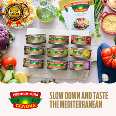 Premium Yellowfin Tuna in Olive Oil 5 Ounce Cans 8-Pack Nutrient Rich High