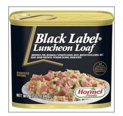 Black Label Luncheon Loaf Hormel foods 340g x 12cans (lot of 12)