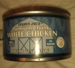 TRADER JOES Premium Canned Chunk White CHICKEN In Water 12.5 Oz CAN
