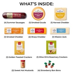 Hickory Farms Signature Beef Meat and Cheese Gift Basket (Extra 18 Piece Set