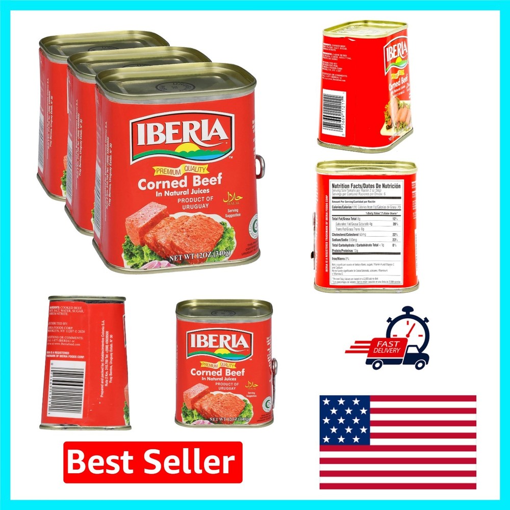 Halal Corned Beef 12oz – Ready-to-Eat, Pack of 3 – Gluten-Free Delight