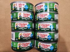10 CHICKEN OF THE SEA BEST TUNA CHUNK LIGHT TUNA IN WATER NET WT 5 OZ EA 02/2026