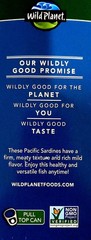 Wild Planet Wild Pacific Sardines 6 x 4.4 Oz Cans in Extra Virgin Olive Oil
