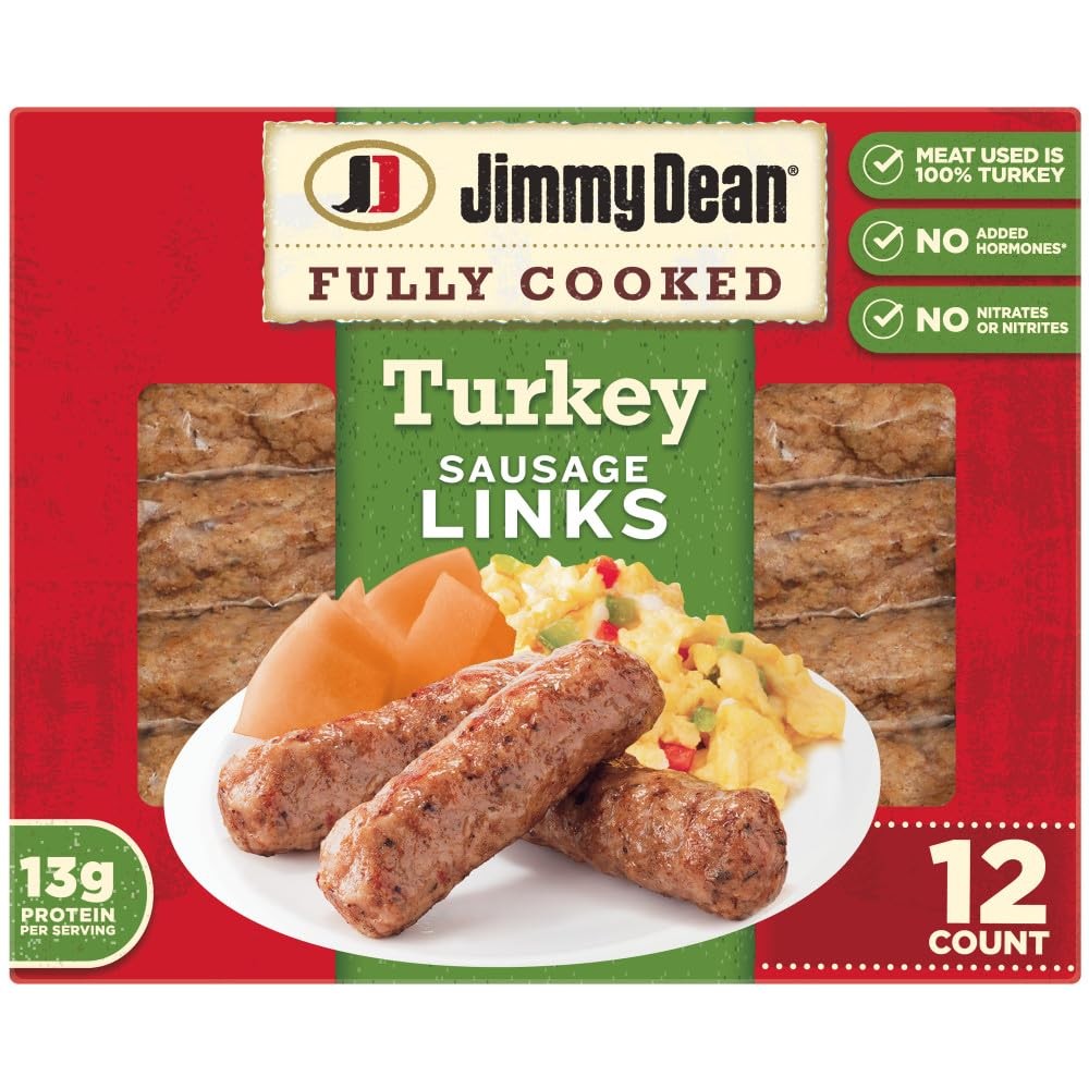 Jimmy Dean, Fully Cooked Turkey Sausage Links, 12 count