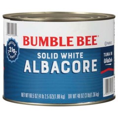 (2 pack) Bumble Bee Solid White Albacore Tuna in Water, 66.5 oz can