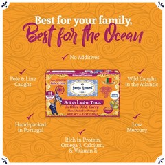 Santo Amaro – Artisanal Wild Tuna Fillets in Olive Oil 4.2 Ounce (Pack of 6)