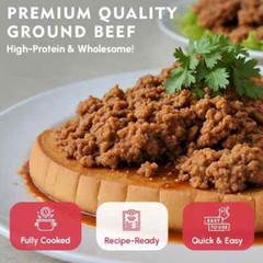 2 Cans Pack- Werling & Sons Canned Hamburger 14.5 Oz Fully Cooked Ground Beef