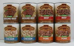 (8 Cans – 2 of each) Keystone ALL NATURAL Ground Beef, Chicken, Beef, Pork 28oz