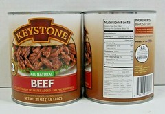(8 Cans) Keystone ALL NATURAL (5) Beef (1) Chicken (1) Ground Beef (1) Pork 28oz