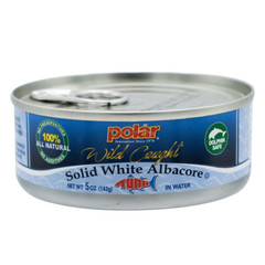 All Natural SOLID WHITE TUNA in Water, Easy Open Can, Wild Caught, Sustainable F