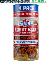 4 PACK – Butterfield Farms Roast Beef in Beef Broth 12 oz (Total 48 oz) F1