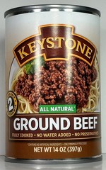 6 Canned Ground Beef USA Made Keystone Meat 14 Oz Exp 2030 Emergency Food