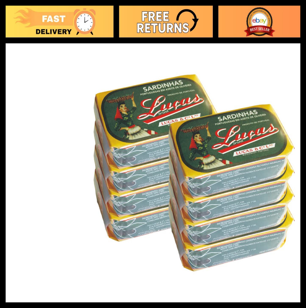 Portuguese Sardines in Olive Oil – 8 Pack of 4.23oz Cans – Gourmet Seafood Delig