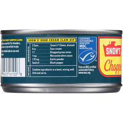 Snow’S Wild Caught Chopped Clams Canned 6.5 Oz Can Pack of 12