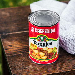 La Preferida Beef & Pork Canned Tamales with Sauce, 15 15 Ounce (Pack of 12)