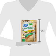 (3 pack) Great Value Premium White Chicken in Lemon Pepper Sauce, 2.6 oz Pouch (