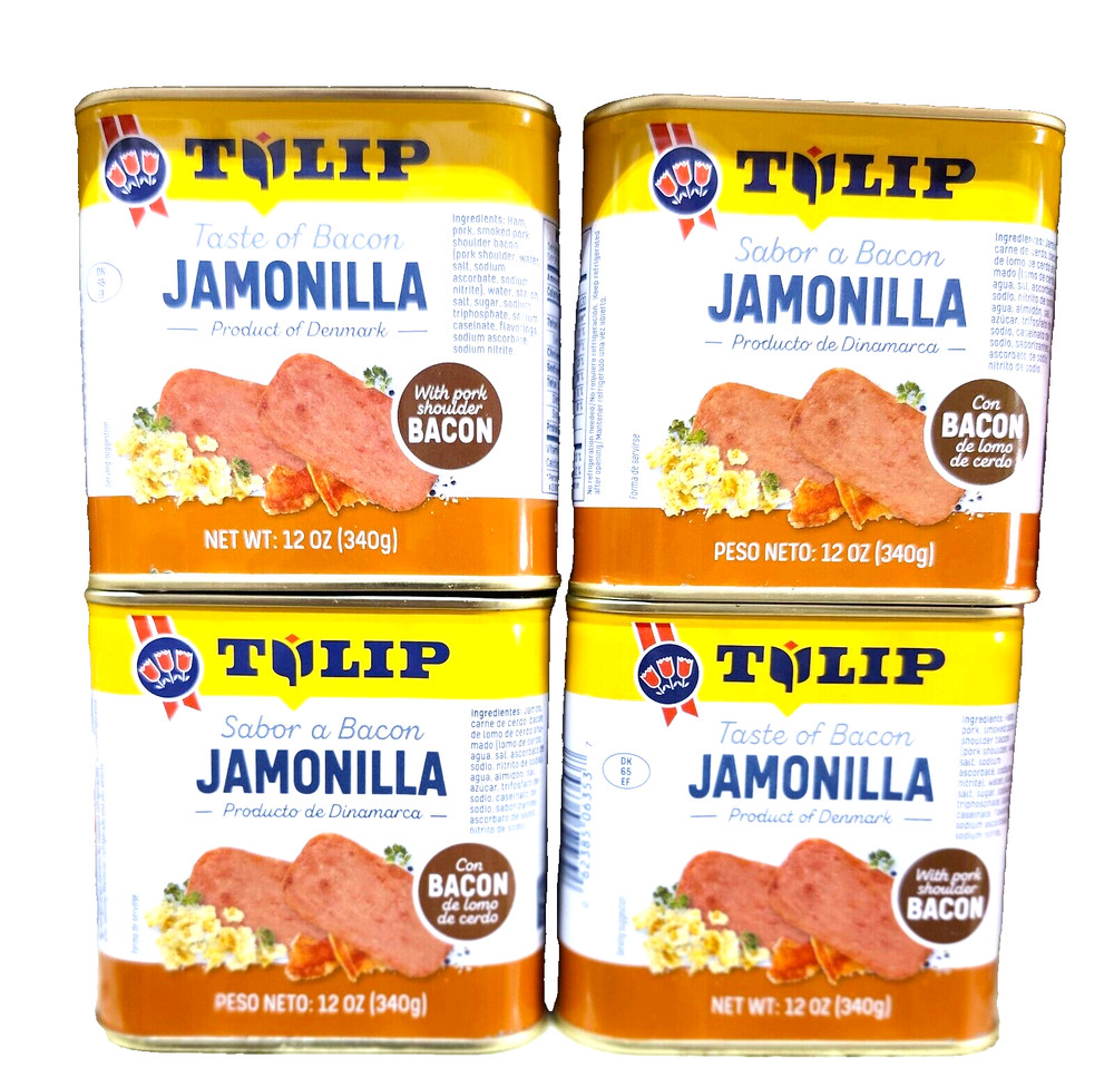 4Tulip Pork Bacon Luncheon Meat Cooked Breakfast Sandwich Spread Denmark Snack
