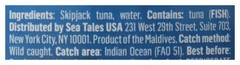Sea Tales, Tuna Skipjack In Water NSA, 5 Ounce
