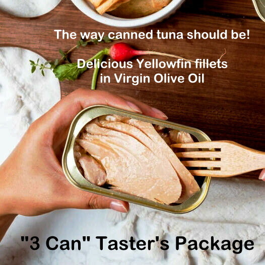 NATURAL CATCH ⭐ 3 Pack ⭐ Canned Yellowfin Tuna Fish in Olive Oil ⭐ DELICIOUS!