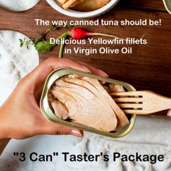 NATURAL CATCH ⭐ 3 Pack ⭐ Canned Yellowfin Tuna Fish in Olive Oil ⭐ DELICIOUS!