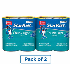 StarKist Chunk Light Tuna in Water, 5 oz, 8 Cans pack of 2