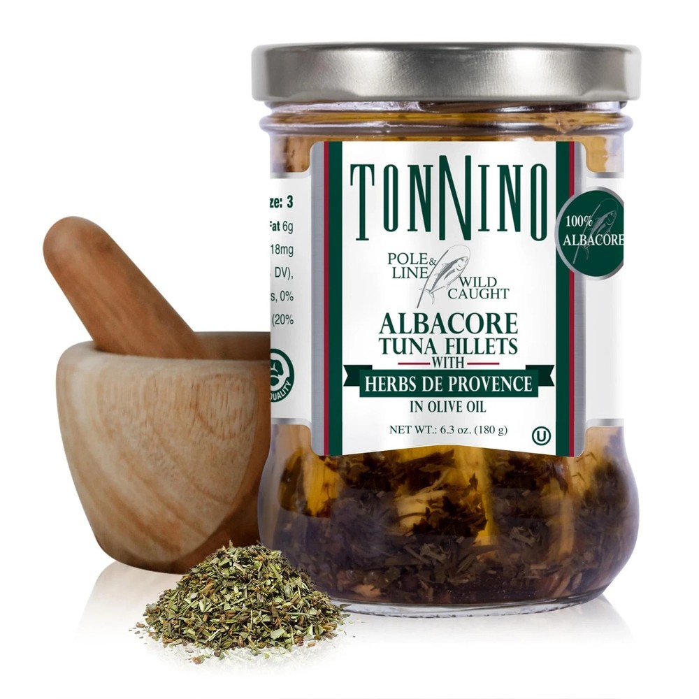 Tonnino Tuna Fish Albacore Olive Oil with Herbs de Provence – Pack of 6 – Al…
