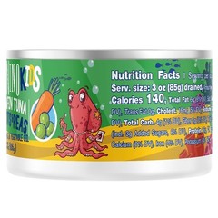 Yellowfin Tuna Chunks with Carrots and Peas in Vegetable Oil, Wild Caught,