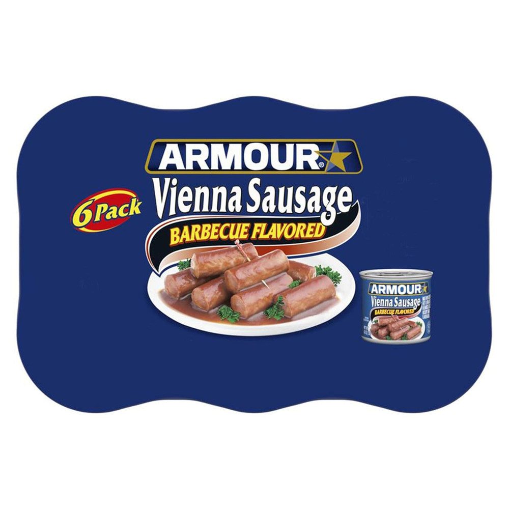 Star Vienna Sausage, Barbecue Flavored, Canned Sausage, 4.6 Oz (Pack of 6)
