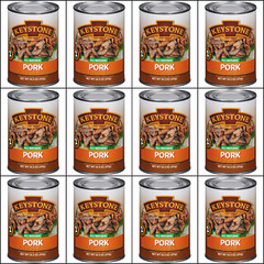 12 Canned Pork 🇺🇸USA Made Keystone Meat 14.5oz Exp 6/29 Camping Survival Food