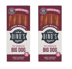Dino’s Famous The Barbecue Big Dog Smoked Pork Hot Dogs 360g PACK OF 2