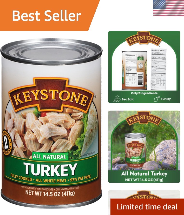Family Pack 14.5 oz All Natural Canned Turkey – No Preservatives, Gluten-Free