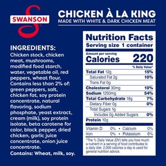 Swanson Canned Chicken a la King With White and Dark Chicken Meat, 10.5 OZ Can