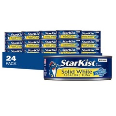 Solid White Albacore Tuna in Water, 5 oz (24 Pack) Canned Tuna Fish, Wild Cau…