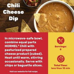 HORMEL 12pk 15oz Turkey Chili No Bean, Canned Shelf Stable