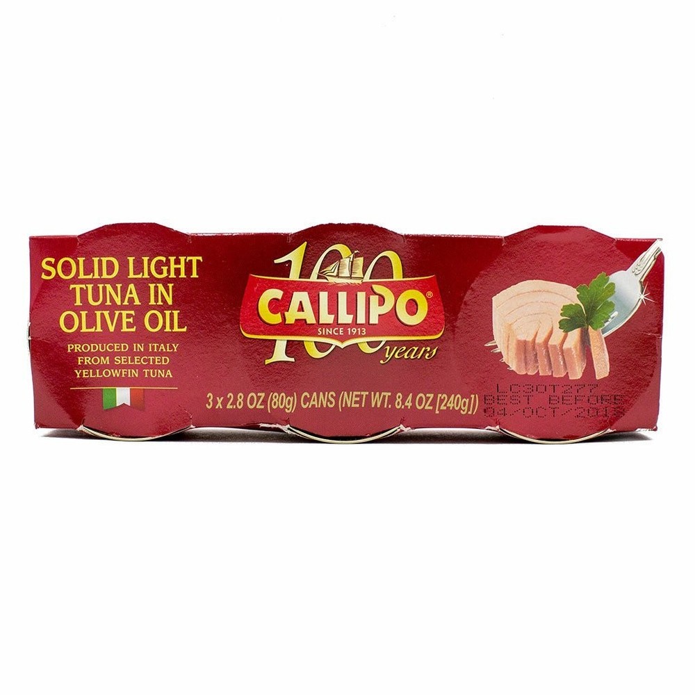 Calipo Tuna Dolphin Safe in Olive Oil From Italy 3 x 2.8oz Cans