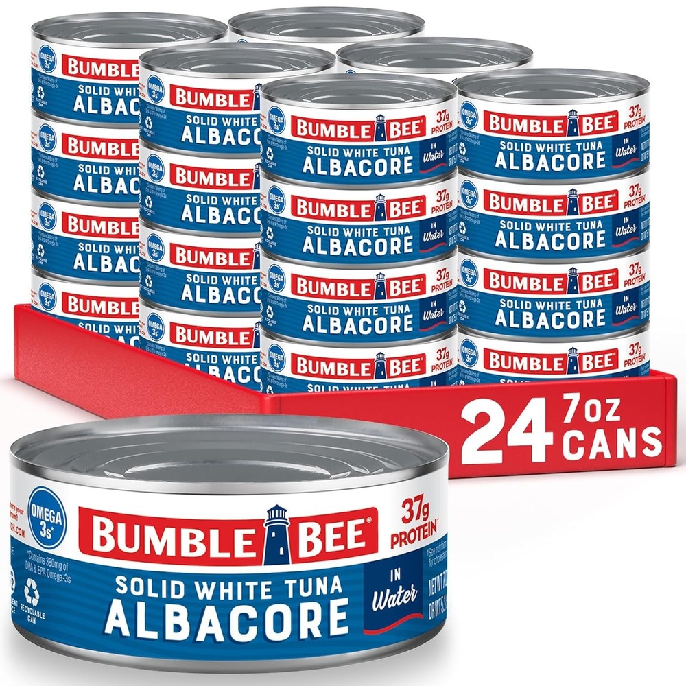 Bumble Bee Solid White Albacore Tuna in Water, 7 oz Can (Pack of 24) – Wild Caug