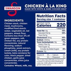 Swanson Chicken a la King – 10 Grams of Protein in 10.5 OZ Can, Pack of 5