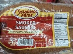 Carolina Pride Smoked Sausage 14 Oz (4 Pack)