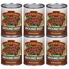 Versatile Gluten-Free Canned Ground Beef, 14 Oz – Ideal for Quick Meals, 6 Pack