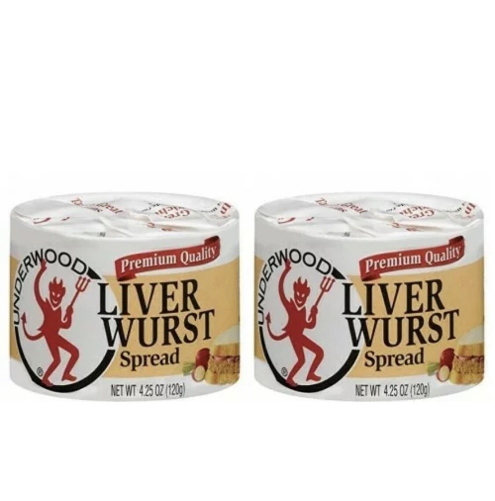 Underwood Premium Liverwurst Sandwhich Spread 4.25 Oz (Pack of 2) FAST SHIP