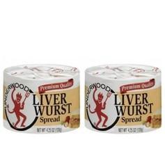 Underwood Premium Liverwurst Sandwhich Spread 4.25 Oz (Pack of 2) FAST SHIP
