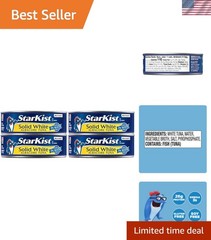 Solid White Albacore Tuna in Water, 5 oz Can, Pack of 4 – Dolphin Safe Delight