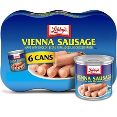Libby’s Vienna Sausage Canned Meat, 10g Protein, 4.6 oz Can, Pack of 24