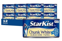 Chunk White Albacore Tuna in Water, 12 Oz, Pack of 12