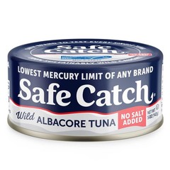 Wild Caught Albacore Tuna – Lowest Mercury, No Salt Added, Gluten-Free, Keto, 12