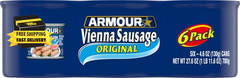 Star Vienna Sausage, Original Flavor, Canned Sausage, 4.6 Oz (Pack of 6) ⭐️⭐️⭐️⭐