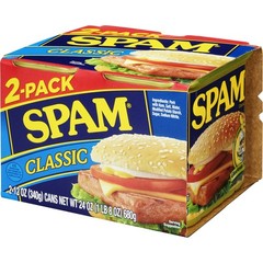 SPAM Classic Canned Meats, 12 oz Aluminum Can (2 Pack)