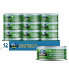 Convenient Organic Roasted Chicken Breast, Skinless, Boneless – Pack of 12 Cans