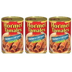 Hormel Tamales CHICKEN in CHILI SAUCE Sauce 99% Fat Free 15 oz. (3 Pack)