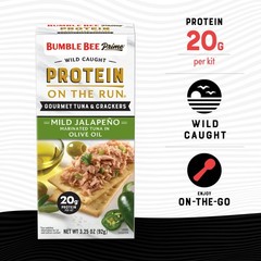 Bumble Bee Prime Protein on the Run Tuna Snack Kit Gourmet Tuna Marinated in…